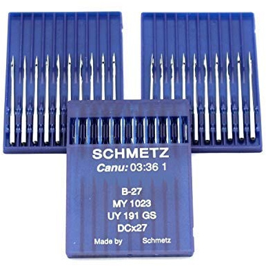 Schmetz B-27 DCX27MY 1023 Industrial Serger Overlock Machine Needles 30 Pack (Singer Size 14 (Metric Size 90))