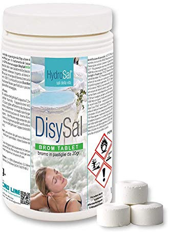 Bromo lento in pastiglie da 20gr - DisySal Brom Tablet 1Kg. per Piscina e Idromassaggio