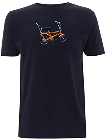 Time 4 Tee Raleigh Chopper inspirerad MK1 t-shirt cykling 1970-tal vintage cykel BMX klassisk åktur retro cykel samlarobjekt 70-tals gåva, marinblå, M