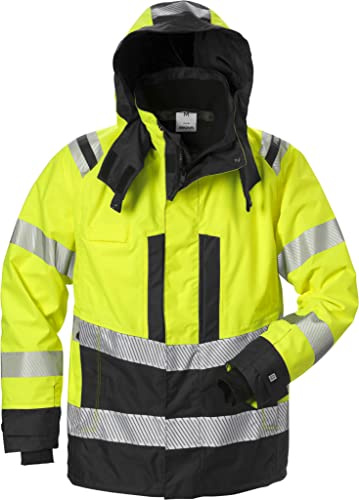 Fristads Hi Vis Airtech® Shell Jacke Klasse 3 4515 Gtt - Größe L - Warnschutz gelb/schwarz