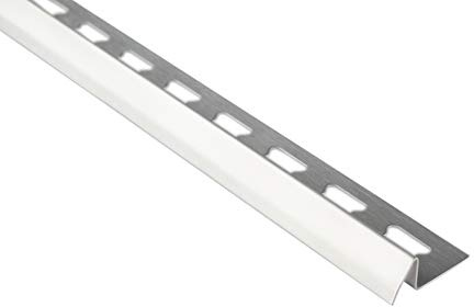 HEXIM Kakelskenor/rostfria skenor, borstad silver 2 m – stort urval av skenhöjder och profiler, V2A rostfritt stål – 10 mm övergångsprofil