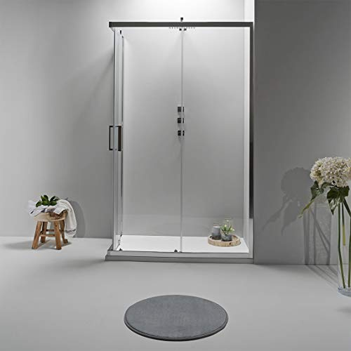 Box Doccia Angolare - Cabina Doccia Elite con Porta Scorrevole Vetro Temperato 6mm,Anticalcare con Profilo Cromato e Chiusura Magnetica (80 x 120 cm, Trasparente)