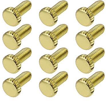 eMagTech 12 piezas oro Tremolo sistema de bloqueo puente, tornillos de afinación finos, piezas de repuesto de instrumentos de metal M5 compatible con guitarra eléctrica Floyd Rose