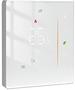 MOES Tuya WiFi Termostato intelligente per caldaia a gas, termostati programmabili, controllo wireless Tuya/Smart Life APP/Alexa/Google Home, WiFi 2.4GHz, 5A