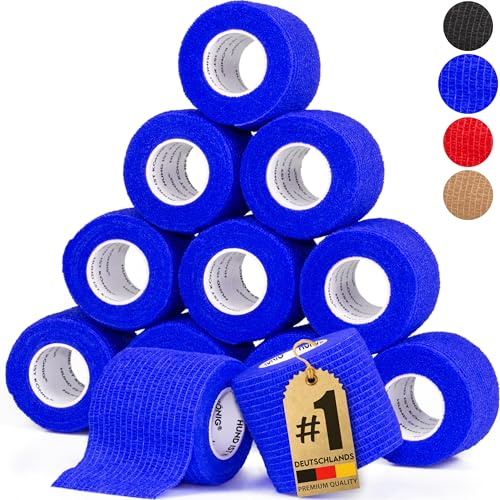 HUND IST KÖNIG selbstklebender Verband, selbsthaftende Bandage (12 x 4,7m) | Selbsthaftende Bandage, Haftbandage selbstklebend für Mensch & Tier, Bandagen, selbsthaftender Verband selbstklebend Verbände