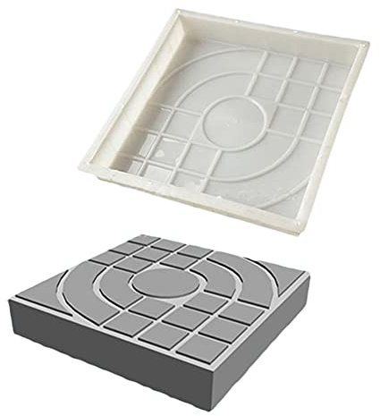 FIYSON DIY Betonform 25 X 25 X 4cm Pflasterstein Pflasterform Gehweg Form Gehwegen Plastikformen,Gießform Plastikformen Für Beton, Pflastersteine, Terrassenplatten, Trittplatten, Bodenplatten