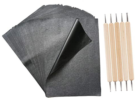 VILLFUL Kohlepapier Zum Nachzeichnen Schwarzes Transferpapier Graphitpapier Für Zeichnen Geeignet Für Übertragung Holz Leinwand Papier Glas Metall Keramik Werkzeuge