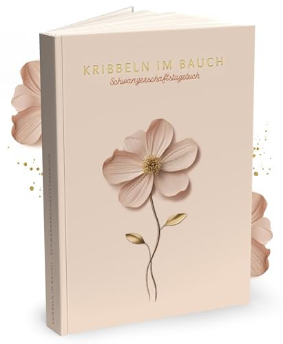 Schwangerschaftstagebuch mit Fragen zum Ausfüllen & genug Platz für deine Gestaltung, Fotos und Übersicht der wichtigsten Termine - Sophies Kartenwelt