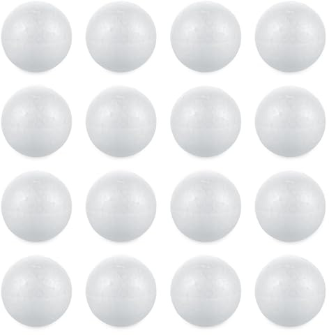 LOLYSIC 100 palline di polistirolo rotonde, 4 cm, realizzate a mano, per fai da te e pittura