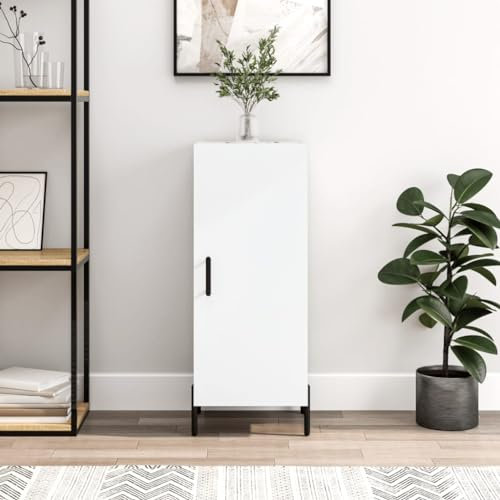 HETFTJN Sideboard, Apothekerschrank Sideboard Büroschrank Küchenschrank Geeignet für Schlafzimmer Dorm Badezimmer Flur Weiß 34,5x34x90 cm Holzwerkstoff