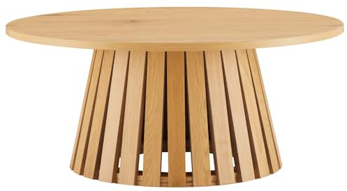 Happy Garden Table Basse LIV en aggloméré et mélaminé, Ronde, Style scandinave, Plateau avec Un diamètre de 80cm - Design élégant, Parfaite pour Votre intérieur