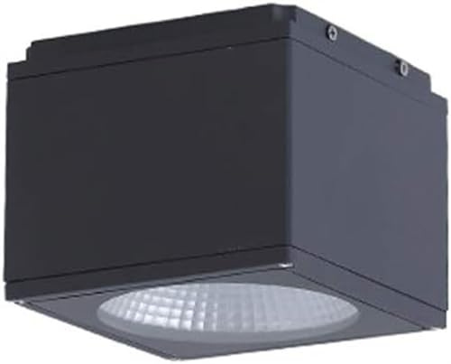 ININOSNP Sturdy 3000K 6W/12W COB Surface Mounted Spotlight Square IP54 Waterproof Indoor Outdoor Decorative Downlight Anti-glare(Size:7W)