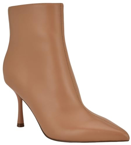 Nine West Therin, Botas Cortas al Tobillo Mujer, Piel Natural Mediana 101, 37.5 EU