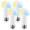 iLC Ampoule Connectée Alexa 12W E27, Ampoule LED Intelligente, Compatible avec Alexa (appareils Echo requis), 2700K-6000K Commande Vocale (4-pack)