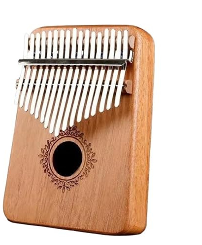 Kalimba-Daumenklavier Kalimba Mit 17 Tasten Daumenklavier Fingerklavier Instrument Mahagoni-Handschutz Akazienholz Calimba Mit Stimmhammer(B)
