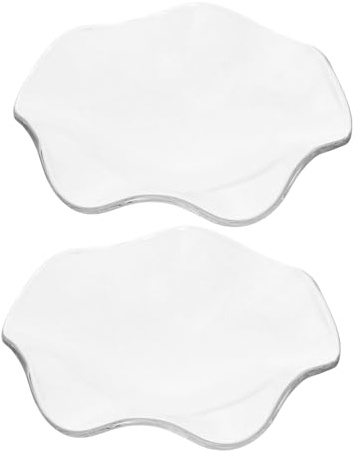 FOMIYES 2pezzi Piattino Per Estratti Essenziali in Vetro Di Vassoio Per Aromaterapia Compatibile Scaldacera Doppio Accessori Per Fornace Riutilizzabili