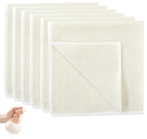 Passiertuch, 50 x 50 cm Käsetuch Waschbares Mulltuch, Filtertuch Wiederverwendbar zum Sieben von Saft Käse Tee Nussmilch Suppe Joghurt Tofu（6 Stück）