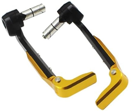 Motorrad Griffschutz Für Ducati 1199 1299 Motorrad 7/8 22mm CNC Lenkergriffe Schutz Bremse Kupplungshebel Schutzfolie(Gold)