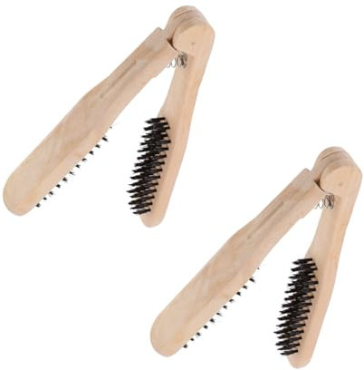 minkissy 2stücke Haarglätterpinsel aus Hochwertigem Material Glatte Zinken zum Verhindern von Verfilzungen für Professionelles Haarstyling Glätten der Haare Langlebig für Zuhause und Reisen