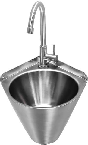 LYXWGRZD Kleines Eckwaschbecken fürs Badezimmer, aufsatzwaschbecken zur Wandmontage, Mini-Waschbecken for den Waschtisch, Edelstahlspüle, Mini-Waschbecken for kleine Räume