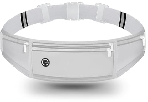 Yuexitech Marsupio da corsa, bianco, 10 inches x 4 inches x 2 inches, Impermeabile
