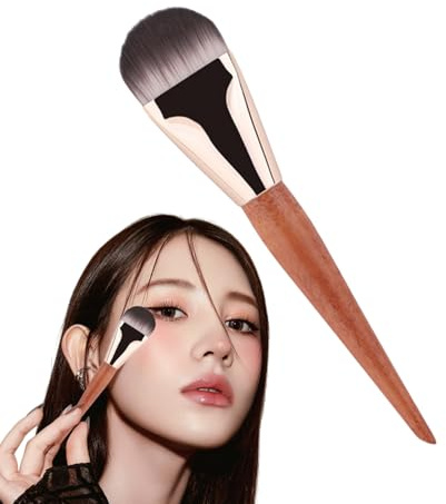 Cepillos de base, pincel de base para maquillaje líquido | Fundación Makeup Brush Ultra Thin - Aplicador portátil profesional de cerdas para mezclar, contorno, cr