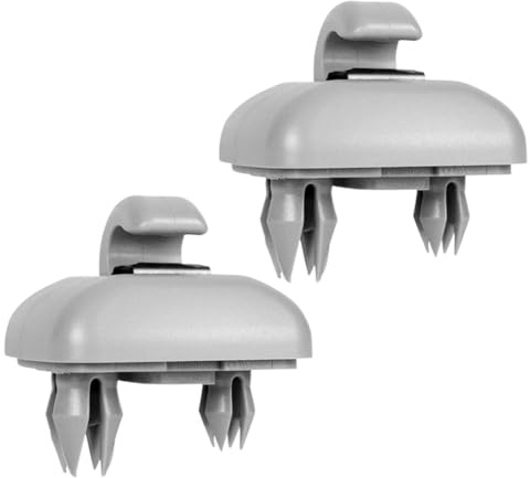 OHREN 2 PCS Soporte para Visera de Auto, Clip Gancho para Visera Compatible con A1 A3 A4 A5 Q3 Q5 (8E0 857 562) A7 B6 B7 B8 S4 S5 (Gris)