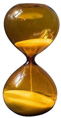 CTRSM Décor de sablier, Minuteur créatif, Sablier en Verre, Horloge de Vintage, sablier, for la Maison, décoration de Bureau, Couleur Caramel(5 Min)