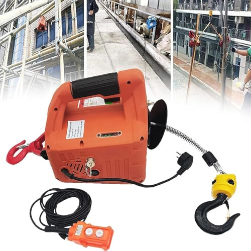 Treuil électrique portable – Système de levage à câble métallique robuste pour usines, entrepôts et projets de construction (A,500 kg)