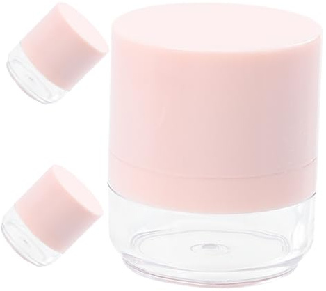iplusmile 3 Stück-packung Behälter für Loses Körperpuder aus Pp 5g Fassungsvermögen Rosa Leichtes Design mit Puderquaste für Damen zum Reisen und Arbeiten