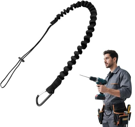 Bansusu Tool Lanyard for Working At Height Durable Tool Lanyard with Standard Spring Carabiner and Adjustable Loop Apply to Significantly Reduce The Chance of Tool Drops