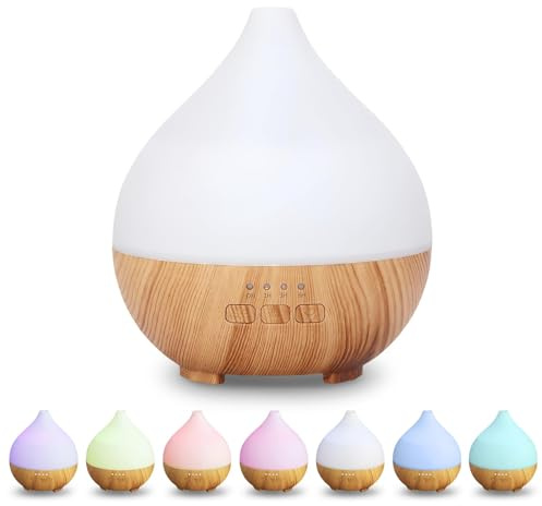 flintronic Diffusore di Oli Essenziali, 100ml Ultrasuoni Diffusore di Aromi Umidificatore Ambiente, Con LED a 7 colori, per Camera da Letto, SPA, Ufficio, Neonato