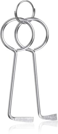 HUANR Schlüsseldienst Werkzeug, 2-Teiliger Edelstahl Schloss Knacken Set, 2 Größen Tragbarer Universalschlüssel, Silberne Professionelle Lockpicking-Werkzeuge, für Öffnen von Zimmer und Badezimmertüre