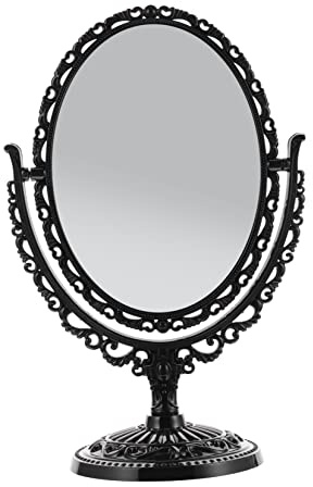 Healvian Vintage Bifacciale Tavolo con Rotazione per Camera Letto e Retro e Superficie ad