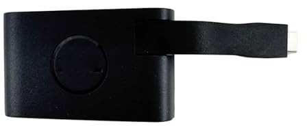 RTDPART Adattatore USB-C (Maschio) per Laptop da HDMI/USB 3.0 Dongle per dell 0WNW2H WNW2H DA20U 5A=3A