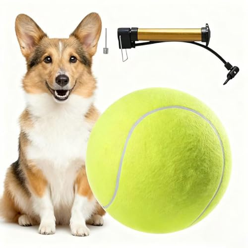 ZYYRSS Grüner Tennisball für Hunde, 24,1 cm, aufblasbar, groß, Tennisbälle, Hundespielzeug, riesiger Welpenball, Spielzeug für Spielbälle, lustiges Haustierbedarf, wird unaufgepumpt geliefert