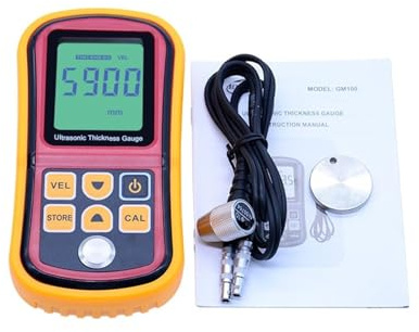 Misuratore di spessore ultrasonico digitale for metallo e vetro 1,2-225 mm velocità del suono Display LCD da 0,Prove non distruttive