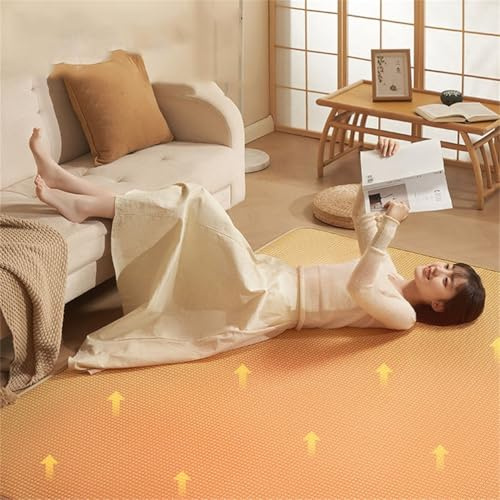 Tappeto riscaldato elettrico al grafene, tappeto riscaldato elettrico con timer, riscaldamento rapido, tappetino riscaldante elettrico per pavimento radiante, scaldapiedi, per yoga, 100X150CM