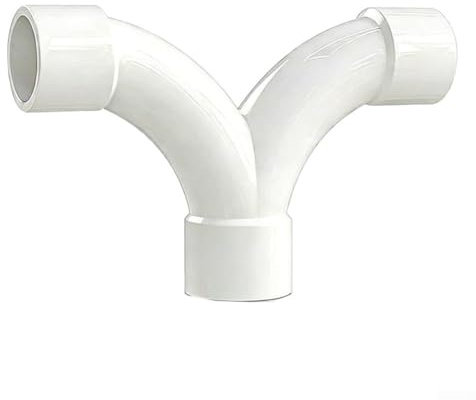 Raccordi per tubi in PVC, set a Y a gomito a 90 gradi, connettori in plastica bianca, design a flusso fluido per sistemi di irrigazione di drenaggio dell'acqua (20 mm Y)