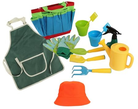 kowaku Juego de Herramientas de Jardinería para Niños con Kit de Plantación Infantil Bolsa Práctica Y Herramientas Simuladas Accesorios para Pequeños, Estilo a