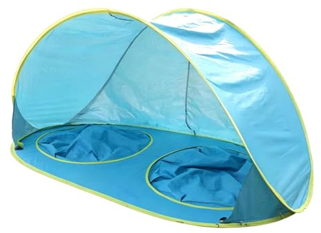 Tenda Per Bambini Da Spiaggia – 180x100x90 Cm | Parasole Pop-up Con Protezione UV | Pod Per Piscina Portatile All'aperto Con Acqua Nel Cortile | Per Tettoia In Tessuto Con Nastro Argentato