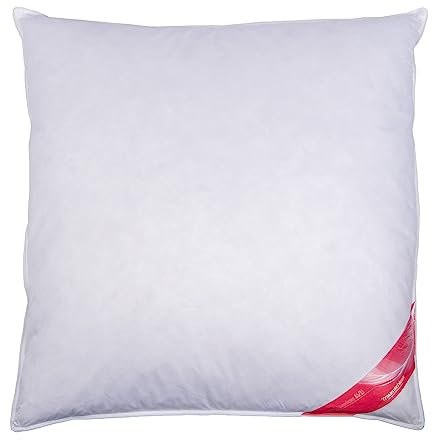 Künsemüller Kopfkissen 80x80cm mit 85% Federn & 15% Daunen, Kissen mit feinem Baumwollbezug, Allergiker geeignet & waschbar, OEKO-TEX 100, Kissen mit mittlerer Stützkraft, Füllgewicht: 1100g