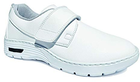 GIMA Scarpa Professionale HF200, Tipo Sneakers, Unisex, Antiscivolo, Antistatiche, Waterproof e Leggere, in Microfibra Traspirante, con Chiusura in Velcro, Colore Bianco, Misura 38, 1 Paio