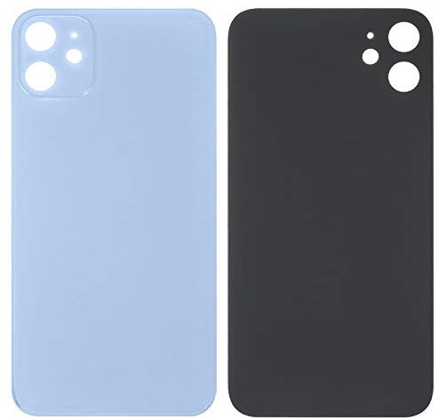 Cover posteriore per batteria sostitutiva parti di riparazione compatibili con iPhone 11, (viola, bisogno di rimuovere il vetro della fotocamera, piccolo foro)
