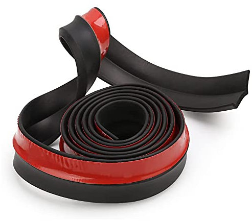 2.5M Spoiler Anteriore Universale Rubber Anteriore Bumper Lip, Universale Gomma Paraurti Posteriore Anteriore Autoadesivo Spoiler Labbro Anteriore Auto Adesivo per Paraurti Anteriore e Posteriore Auto