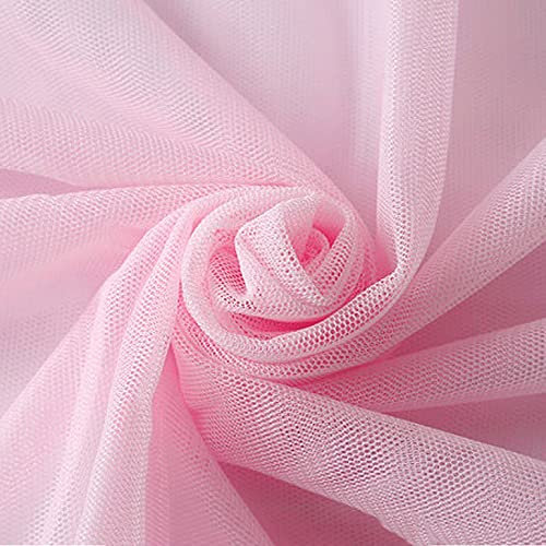 160 cm x 1 m - Ruban en tulle - Tissu décoratif pour mariage, anniversaire, Noël, fête, communion, fête, couture de voiles de mariée, robe de mariée, chemin de table, jupes tutu, nœud cadeau, rose
