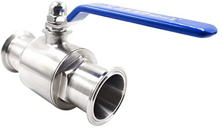 Horiznext Stainless Steel 2 Inch Tri Clamp Ball Valve, Two-Way Weldless