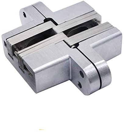 Cerniera a croce nascosta, in acciaio inox, 19 x 95 mm, con cerniera a croce, in legno