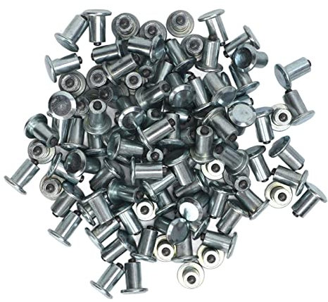Keenso Universal-Autoreifen-Spikes, 15 Mm, 100 StüCk, Karbidstahl, Aluminium, Schraube, Schneespikes, Spikes, Verkleidung FüR GeläNdewagen Anti-Rutsch-Ketten