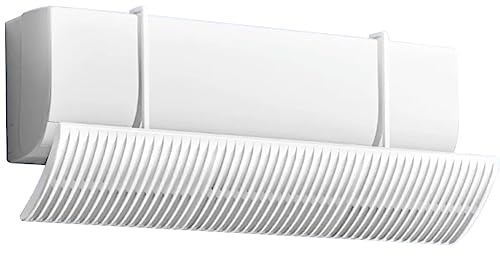 Aire Acondicionado Split Deflector Retráctil, Deflector de Aire Acondicionado de Soplado Antidirecto (Blanco, 90x20cm）